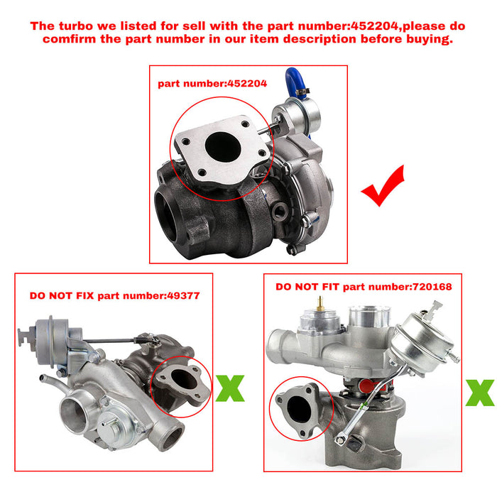 GT1752 TurboCharger Compatible for Saab 9-3 2.0L B205E/B235E 1998-2003