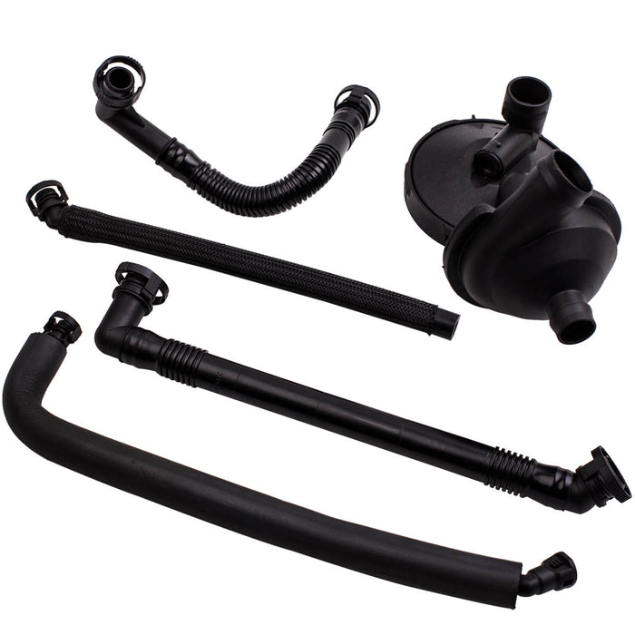 Tuningsworld Crankcase Vent Valve Breather Hose and Oil Separator Kit Compatible for BMW