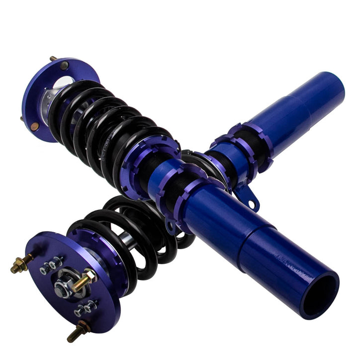 Tuningsworld Coilovers Shock Suspension with Top Mounts Compatible for 1996-2003 BMW 5 Series E39 520i, 523i, 525i, 528i, 530i, 535i - Blue
