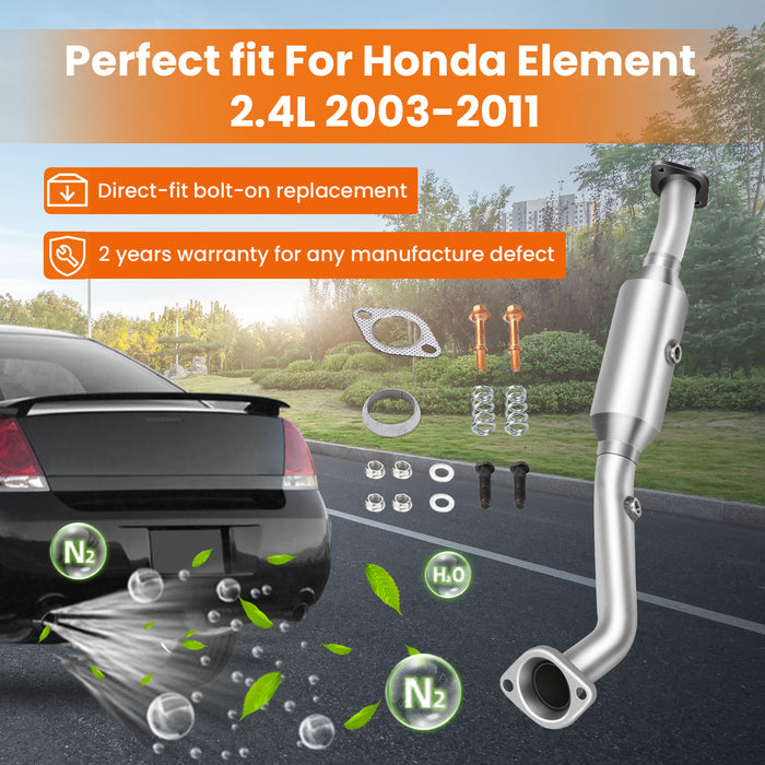 Catalytic Converter + Gaskets Compatible for Honda Element 2.4L 2003 To 2011