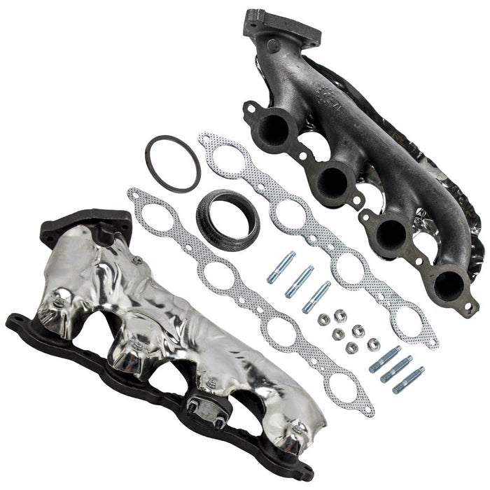 Exhaust Manifold Left + Right compatible for Chevy Silverado for Cadillac Escalade