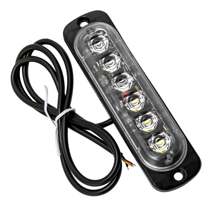 8x 6LED Red Compatible for White Emergency Light Beacon Hazard Flash Warning Caution Car Truck