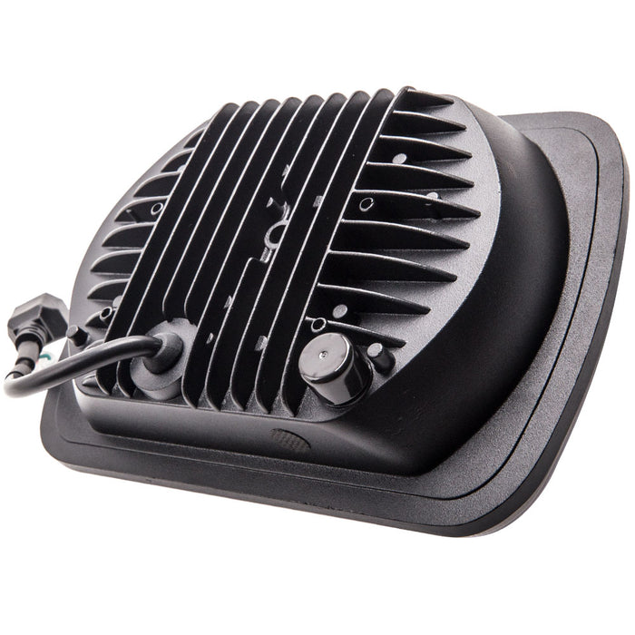 Flood Combo Beam LED Headlight with Halo DRL Compatible for Jeep Wrangler YJ 1987- 1995