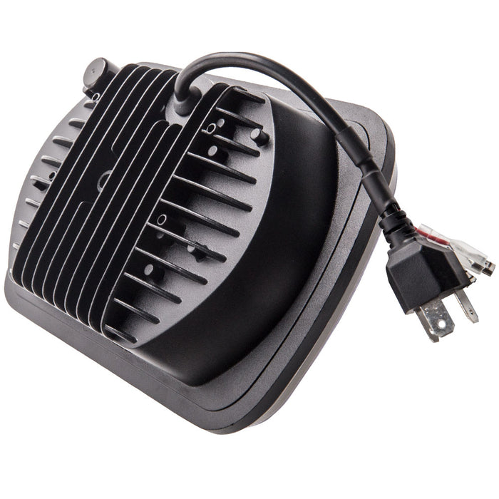 Flood Combo Beam LED Headlight with Halo DRL Compatible for Jeep Wrangler YJ 1987- 1995