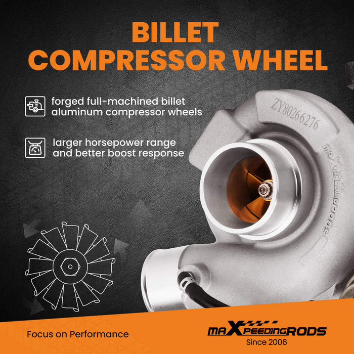 Billet Compressor Wheel Street Performance Turbocharger compatible for Subaru Forester Impreza 2.0L 58T DOHC Turbochaged