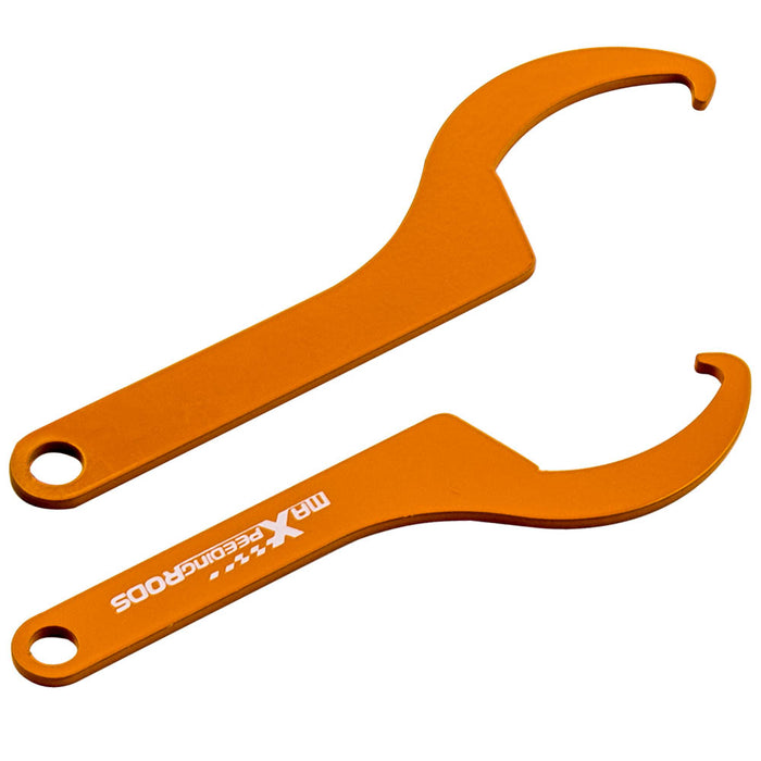 Tuningsworld 2x Steel Adjustment Tool Steel Spanner Wrench Compatible for Aftermarket Coilover Suspension Spring Shocks