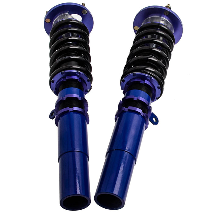 Tuningsworld Coilovers Shock Suspension with Top Mounts Compatible for 1996-2003 BMW 5 Series E39 520i, 523i, 525i, 528i, 530i, 535i - Blue