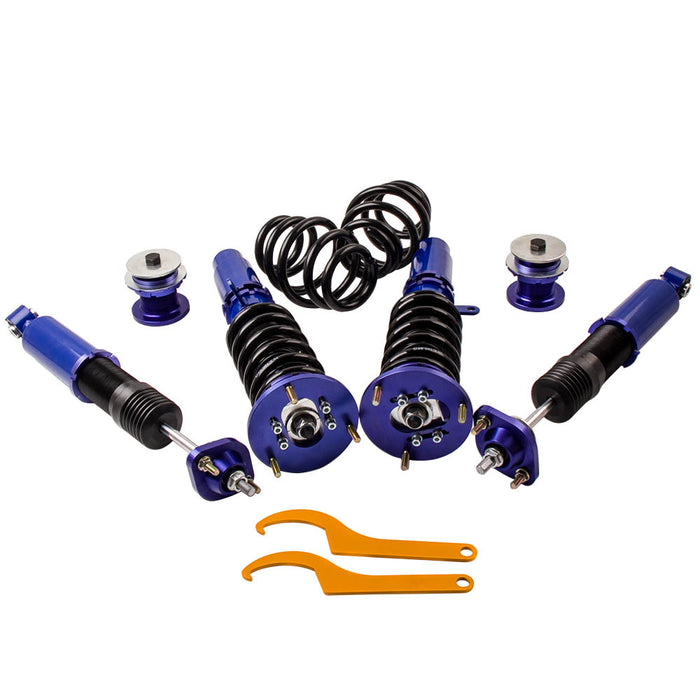 Coilovers Shock Suspension for 1998-2006 BMW E46 320i 323i 323Ci 325i 325ci 328i 328Ci 330i 330Ci M3 with Non-Adjustable Damper - Blue