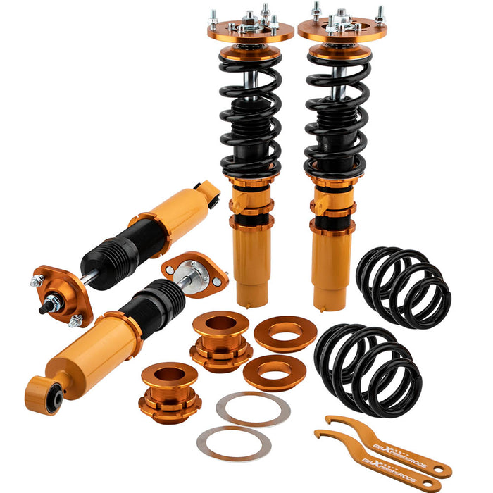 Tuningsworld Coilovers Compatible for BMW 3 Series E46 Gold