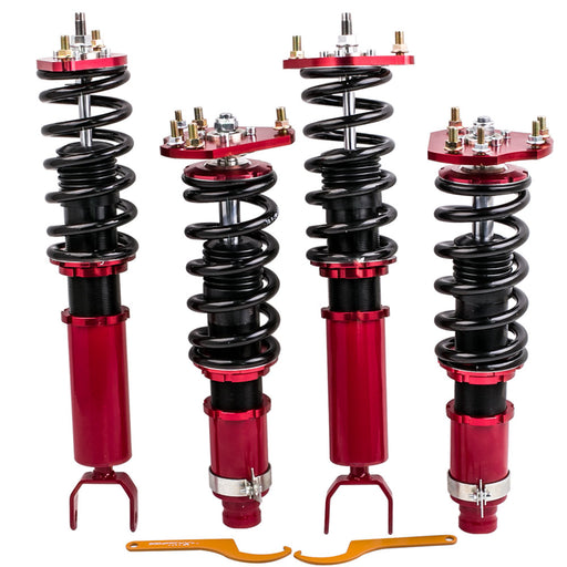 Coilovers Suspension for Honda Prelude 1992-2001 Coil Spring Lower Strut Shock Absorber Adjustable Height Front Rear (Set of 4)