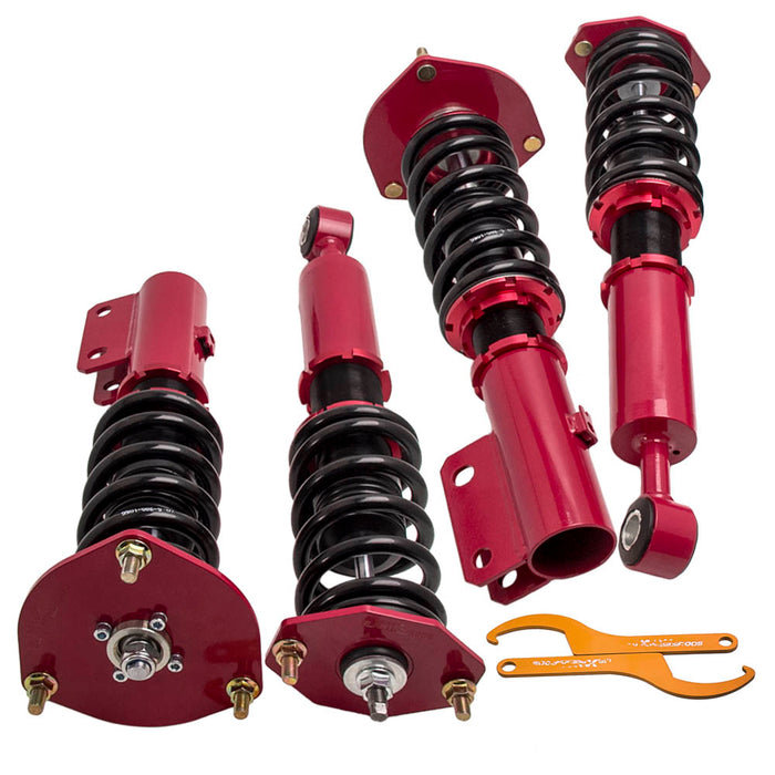 Coilovers Compatible for Mitsubishi 3000GT/GTO/3000GT-VR4 (FWD) 1991-1999, Compatible for Dodge Stealth 1991-1996 - Red