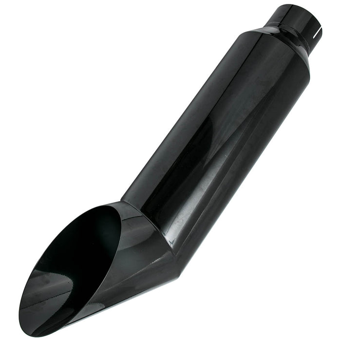 Exhaust Silencers 1pc 5 Inlet - 8 Outlet Exhaust Stack Tip 36 Long Angle Cut Glossy Black