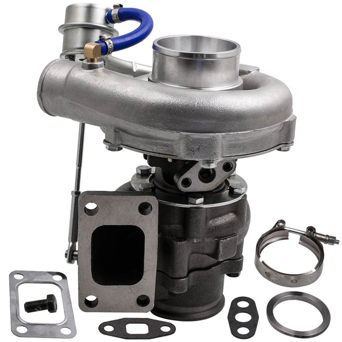 Universal Turbocharger Compatible for all 4 or 6 CYL, 2.5L-3.5L Engines V-band T04E T3/T4 .63A/R