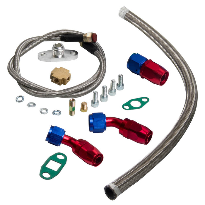 Turbo and Manifold and Oil line Kit compatible for Nissan Safari Patrol GR GQ Y60 4.2 L TB42S TB42E