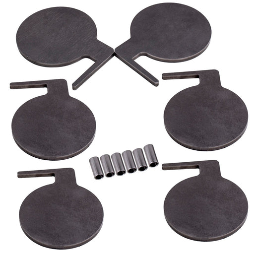 New 6" x 3/8" Steel Target Dueling Tree DIY Shooting Kit W/ Tubes Paddles