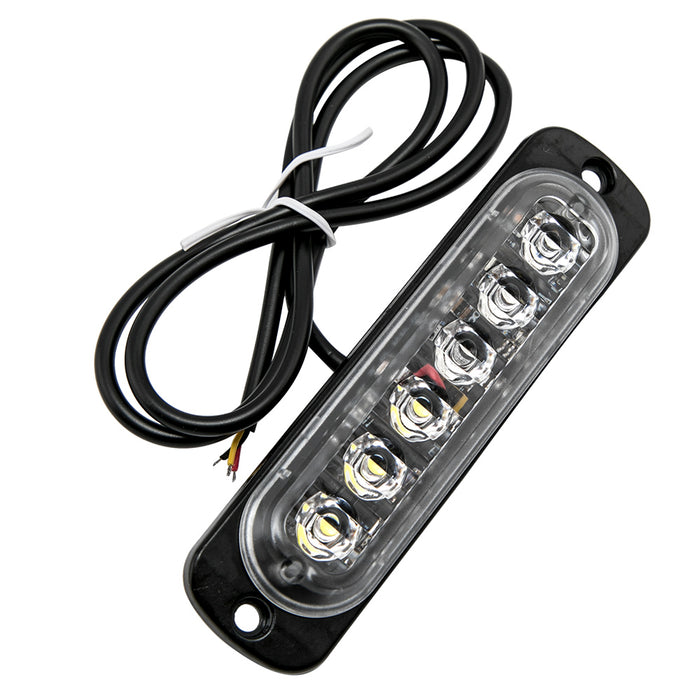 8x 6LED Red Compatible for White Emergency Light Beacon Hazard Flash Warning Caution Car Truck